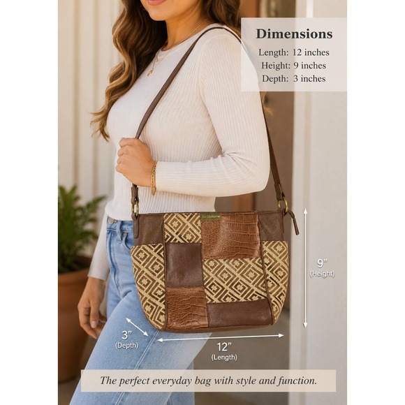 Liz Claiborne Handbags - LIZ‎ CLAIBORNE Patchwork Brown Purse -1016